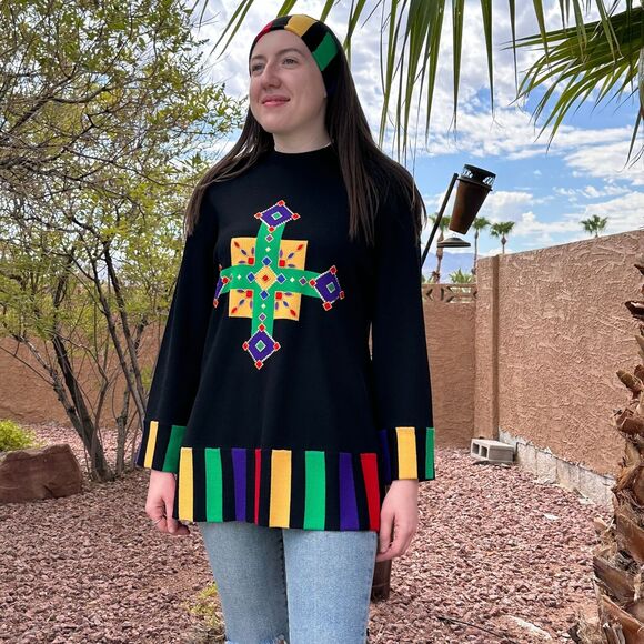 Vtg St John Sportswear Marie Gray Women's Sweater Small With Headband Made USA - Picture 5 of 9